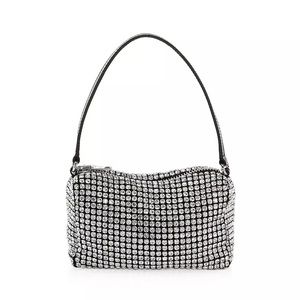 Alexander Wang Medium Heiress Rhinestone Mesh Pouch